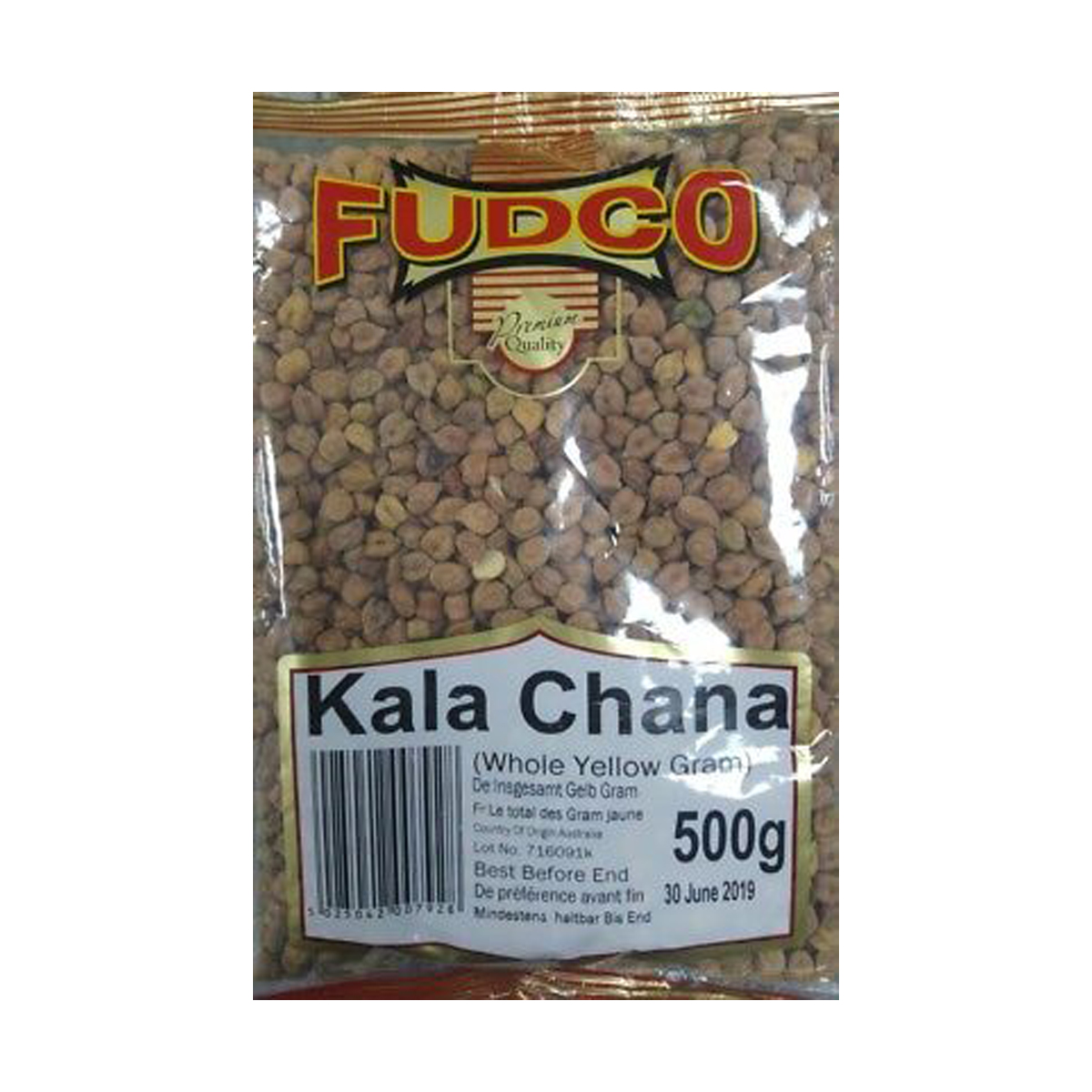Fudco Kala Chana 500G Whole Yellow Gram